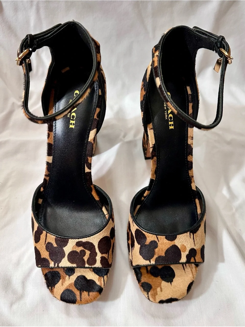 Leopard Print Platform Ankle-Strap Sandal - Women